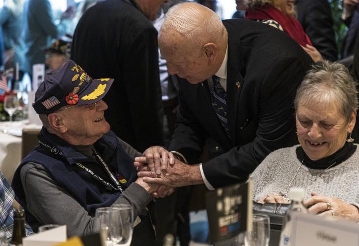 Secretary Matz with a World War II veteran