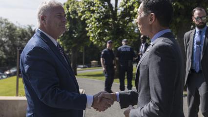 The Honorable Tom Emmer (R-MN), US House of Representative Majority Whip with Sec. Djou Suresnes American Cemetery CODEL visit 2024