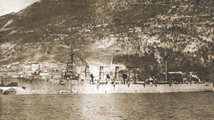 Scout Cruiser USS Birmingham (CL-2) was the flagship for the Atlantic Fleet Patrol Force operating from Gibraltar.