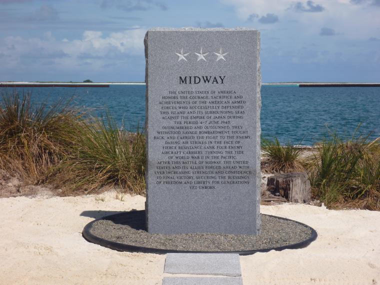 This monument, a granite “memory stone,” is etched with a historical tribute to America’s armed forces.  